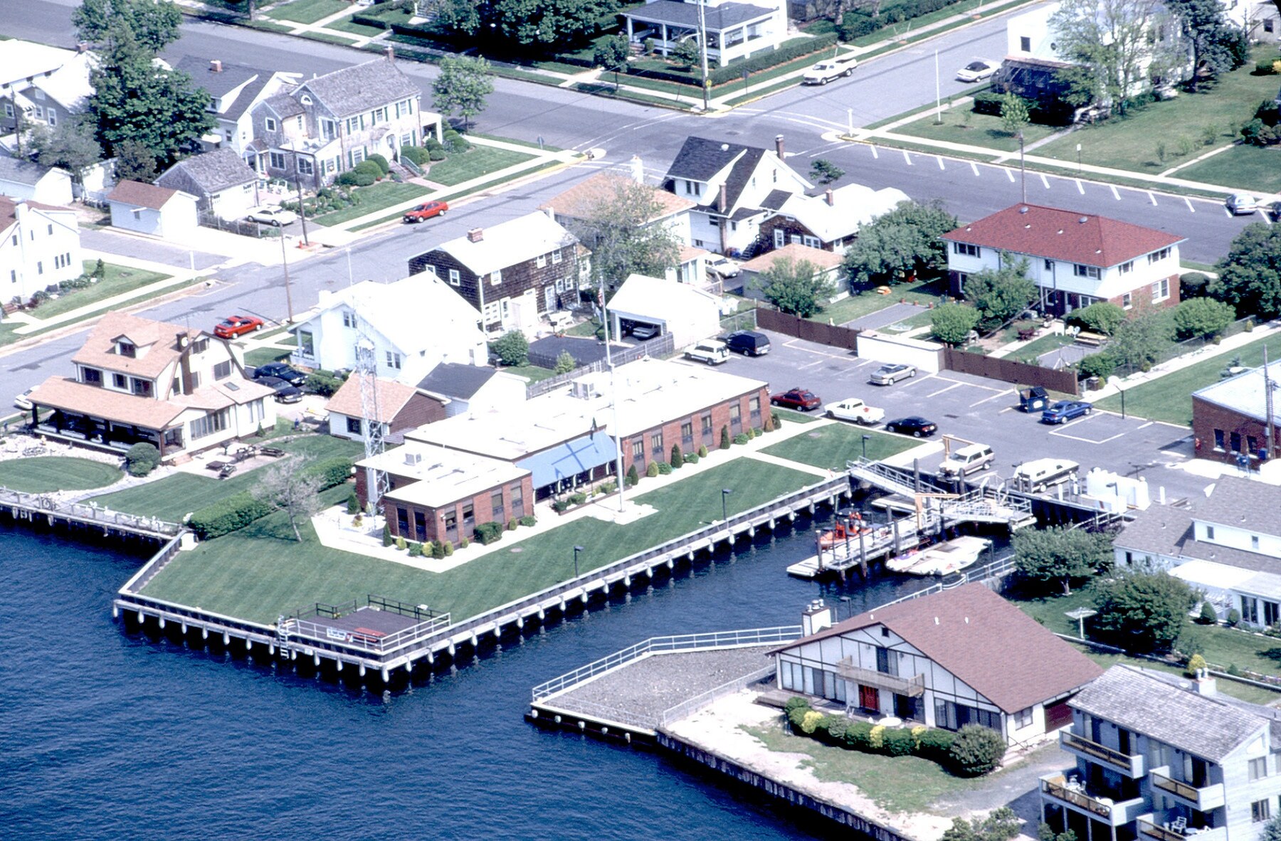Aerial photograph of the former U.S. Coast Guard Station Shark River at the future Key East Landing site in 1997